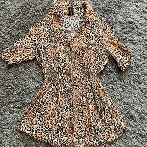 Cheetah Print Blouse